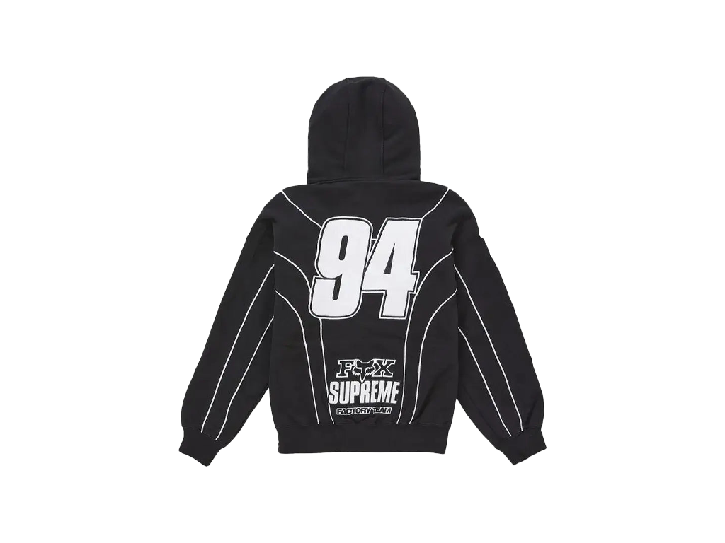 Supreme Fox Racing Zip Up Hooded Sweatshirt Black-Supreme-pikastore.cz