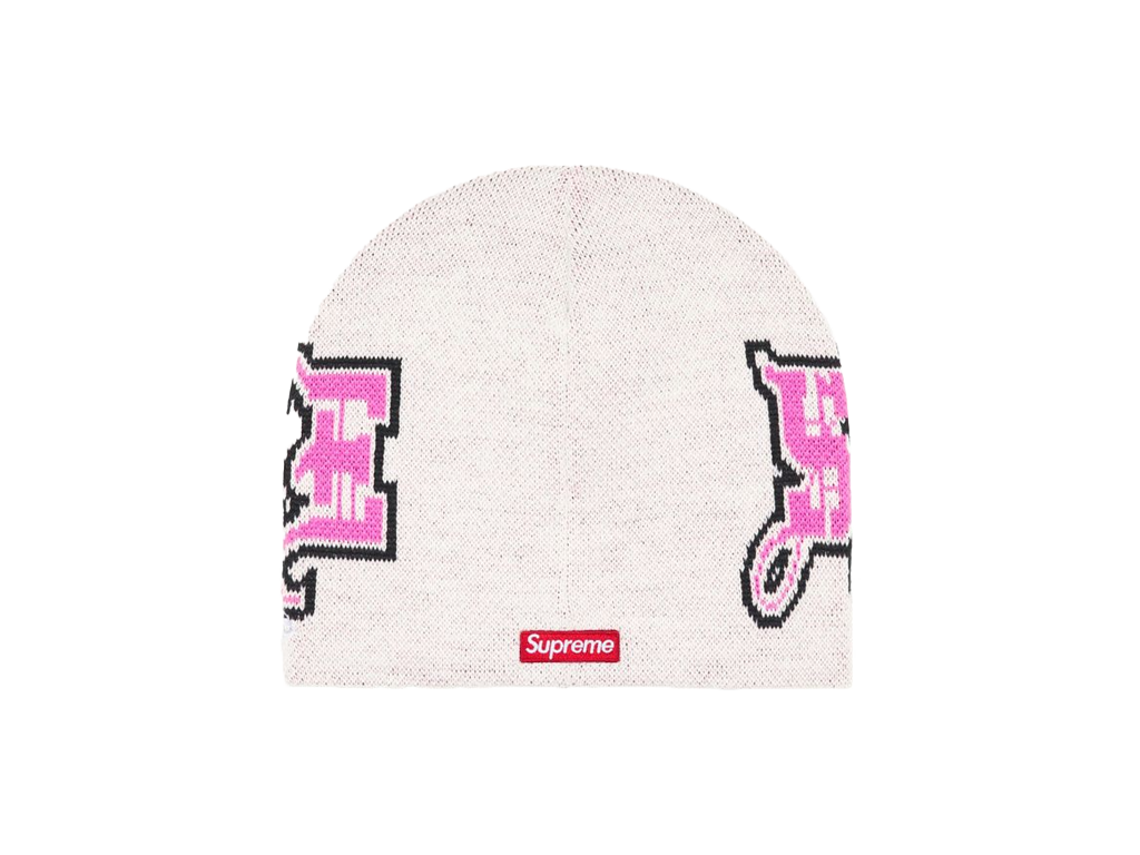 Supreme New Era Outline Beanie White-Supreme-pikastore.cz