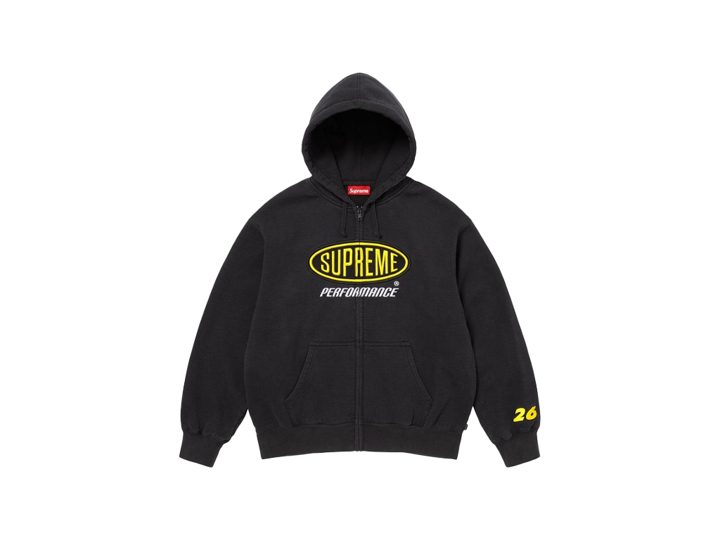 Supreme Performance Zip Up Hooded Sweatshirt Black-Supreme-pikastore.cz