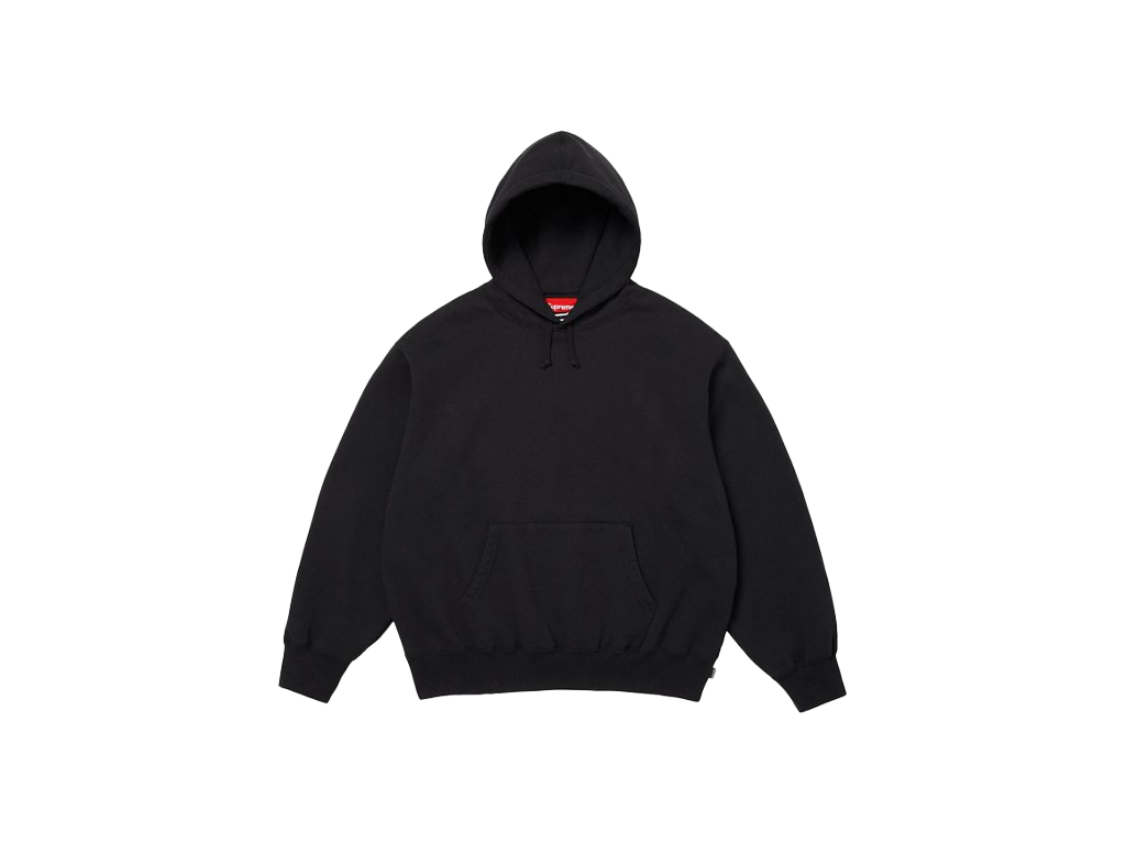 Supreme Satin Applique Hooded Sweatshirt (SS26) Black-Supreme-pikastore.cz