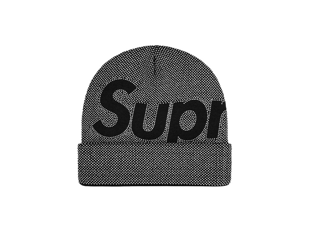 Supreme Studded Knockout Big Logo Beanie Black-Supreme-pikastore.cz