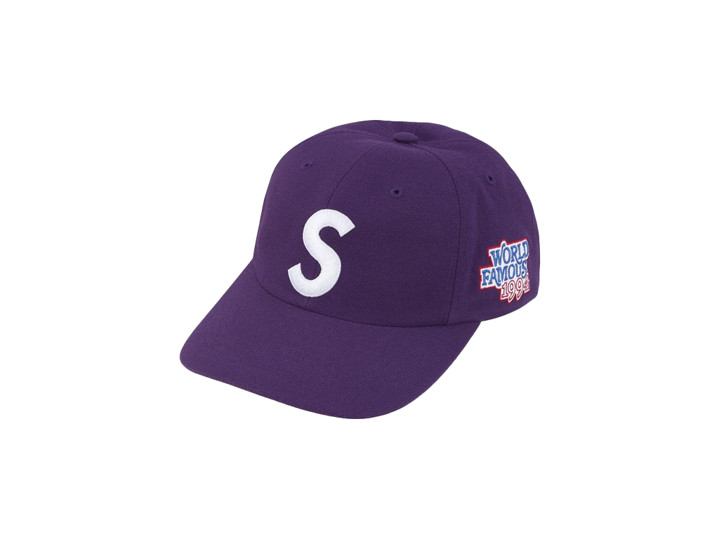 Supreme World Famous S Logo 6-Panel Purple