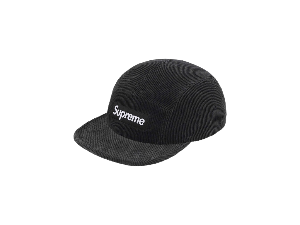 Supreme Corduroy Camp Cap (SS25) Black