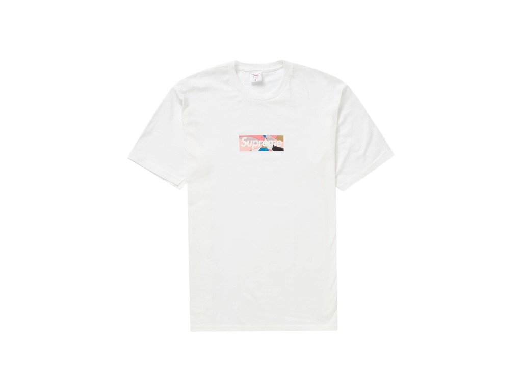 Supreme Emilio Pucci Box Logo Tee White/Dusty Pink-Supreme-pikastore.cz