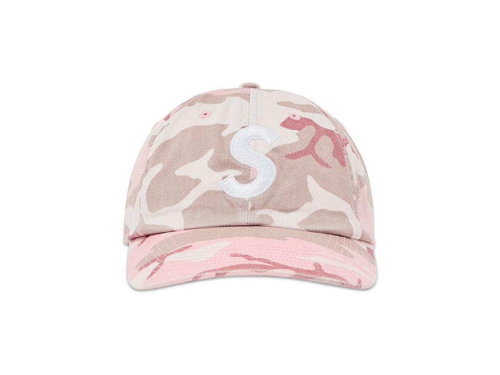 Supreme Pigment Coated S Logo 6-Panel Pink Camo-Supreme-pikastore.cz