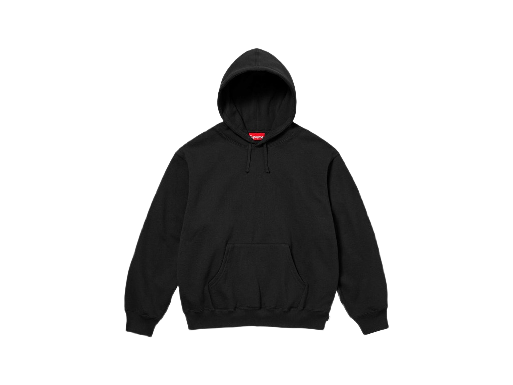 Supreme Satin Applique Hooded Sweatshirt Black-Supreme-pikastore.cz