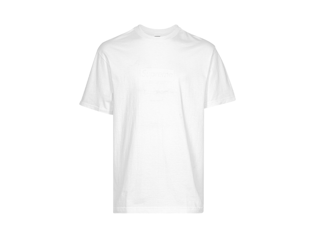Supreme Tonal Box Logo Tee White-Supreme-pikastore.cz
