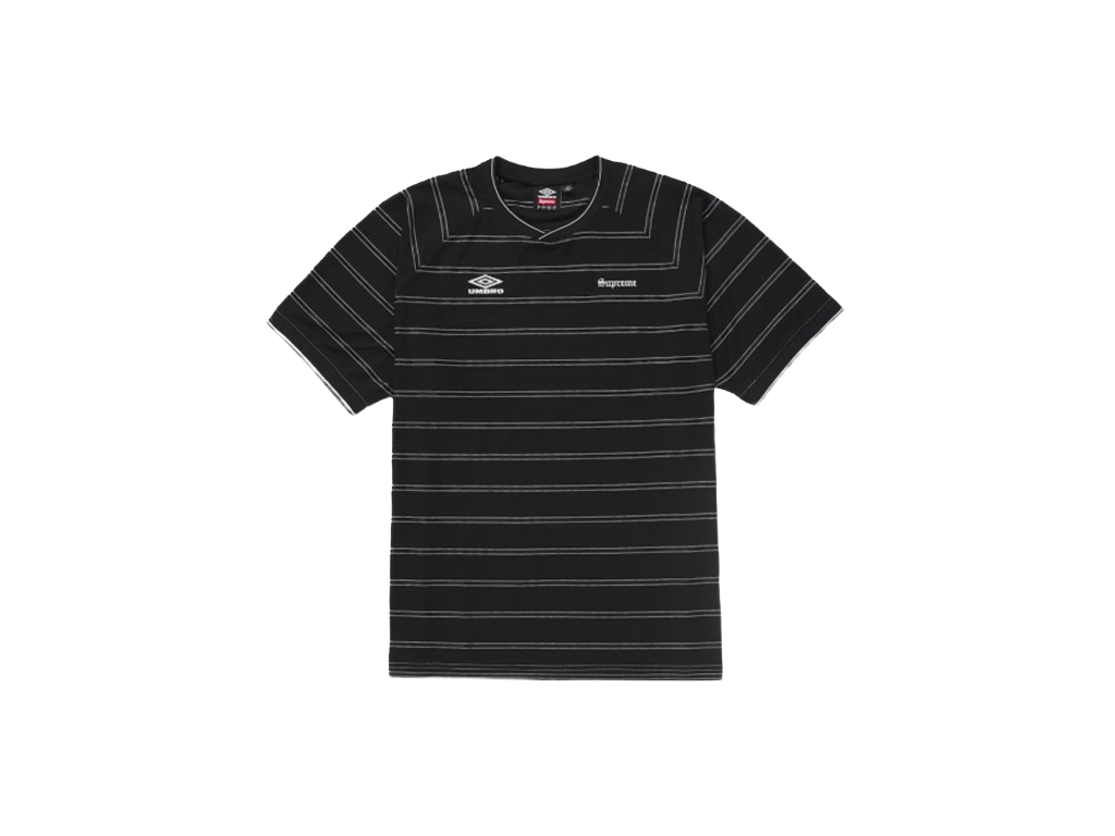 Supreme × Umbro Stripe Soccer Jersey L Supreme Umbro Stripe Soccer Jersey Black