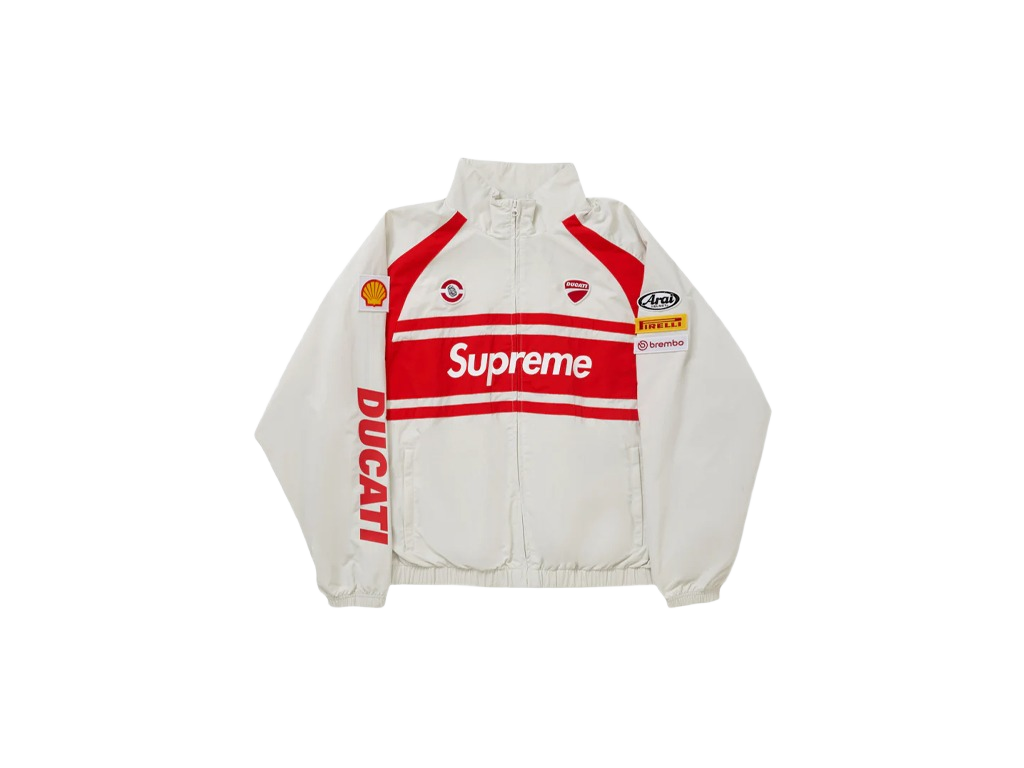 ジャケット・アウター Supreme x Ducati Track Jacket Light Grey Supreme Ducati Track Jacket Light Grey | eBay