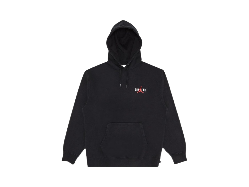 Supreme x Jordan Hooded Sweatshirt Black Supreme x Jordan Hooded Sweatshirt Black
