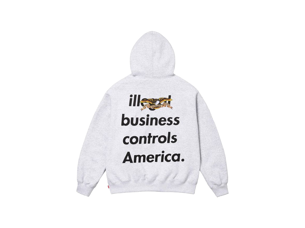 Supreme x Antihero Hooded Sweatshirt Ash Grey-Supreme-pikastore.cz