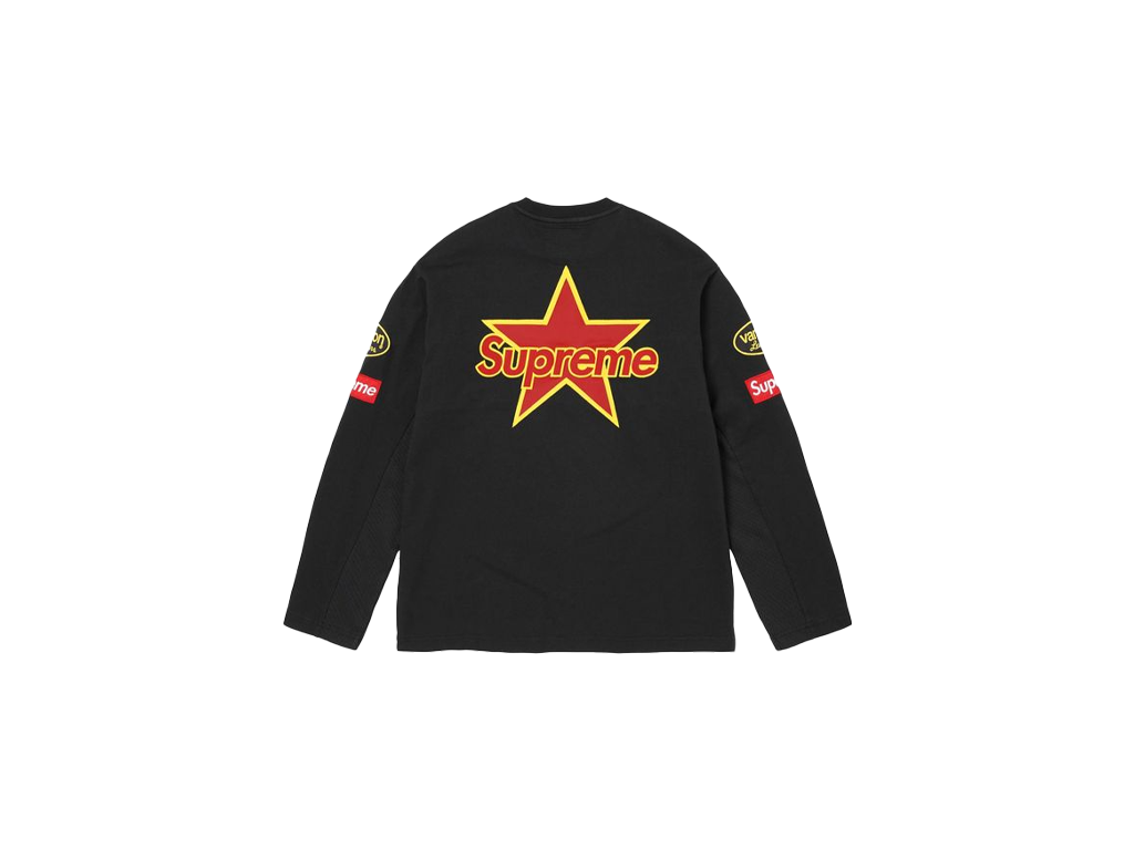 Supreme x Vanson Leathers Long-Sleeve Top Black-Supreme-pikastore.cz
