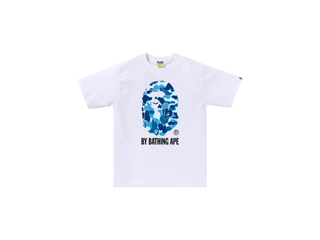 BAPE ABC Camo By Bathing Ape Tee White Blue – tričko