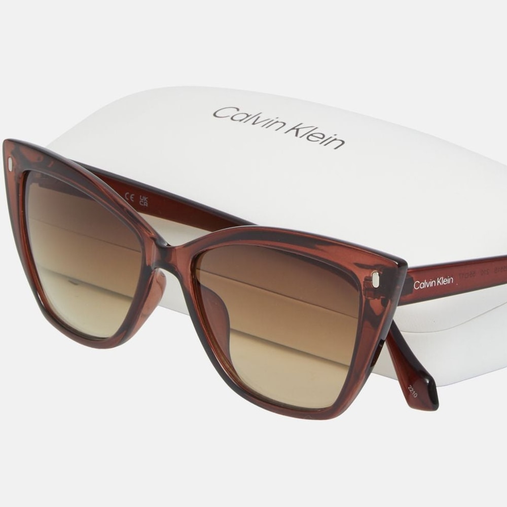 Calvin Klein Sunglasses Brown – lunettes – photo 3 sur 4