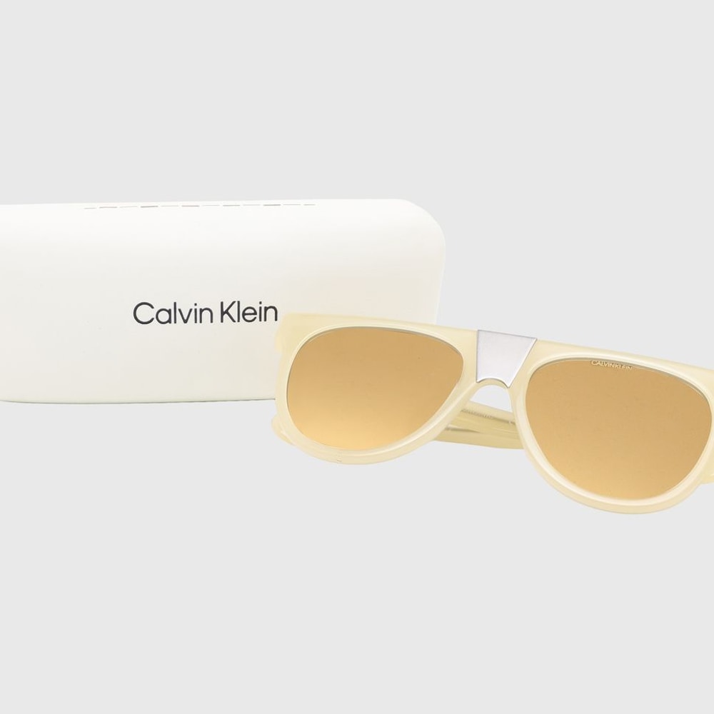 Calvin Klein Sunglasses Light Yellow – accessoarer – foto 3 av 4