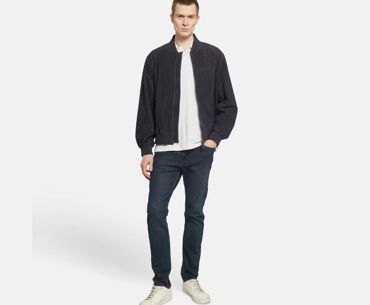 Calvin Klein Leather blouson Blue – îmbrăcăminte – fotografia 6 din 6