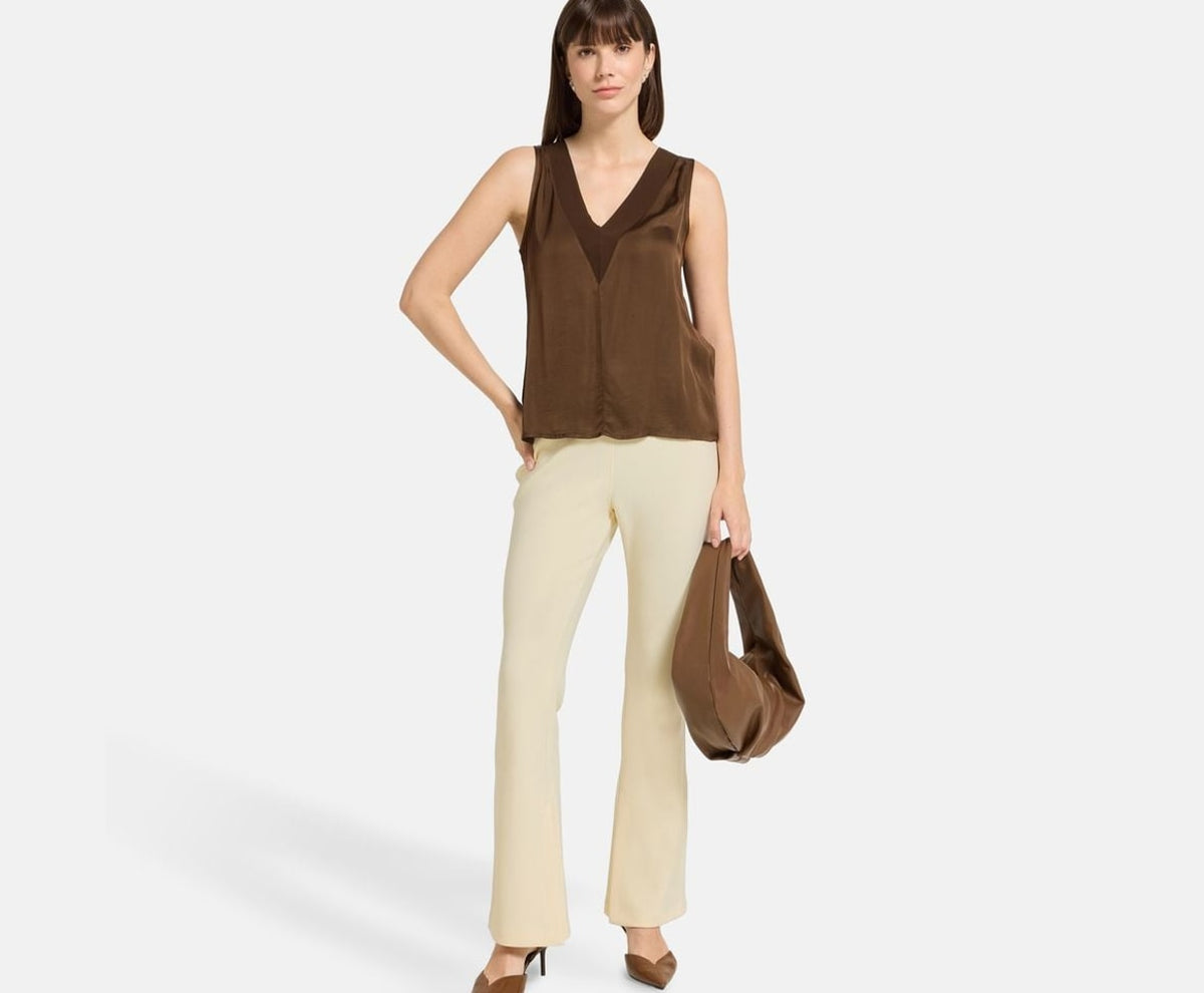 Calvin Klein Flared trousers Pink – nadrág – fotó 5/5