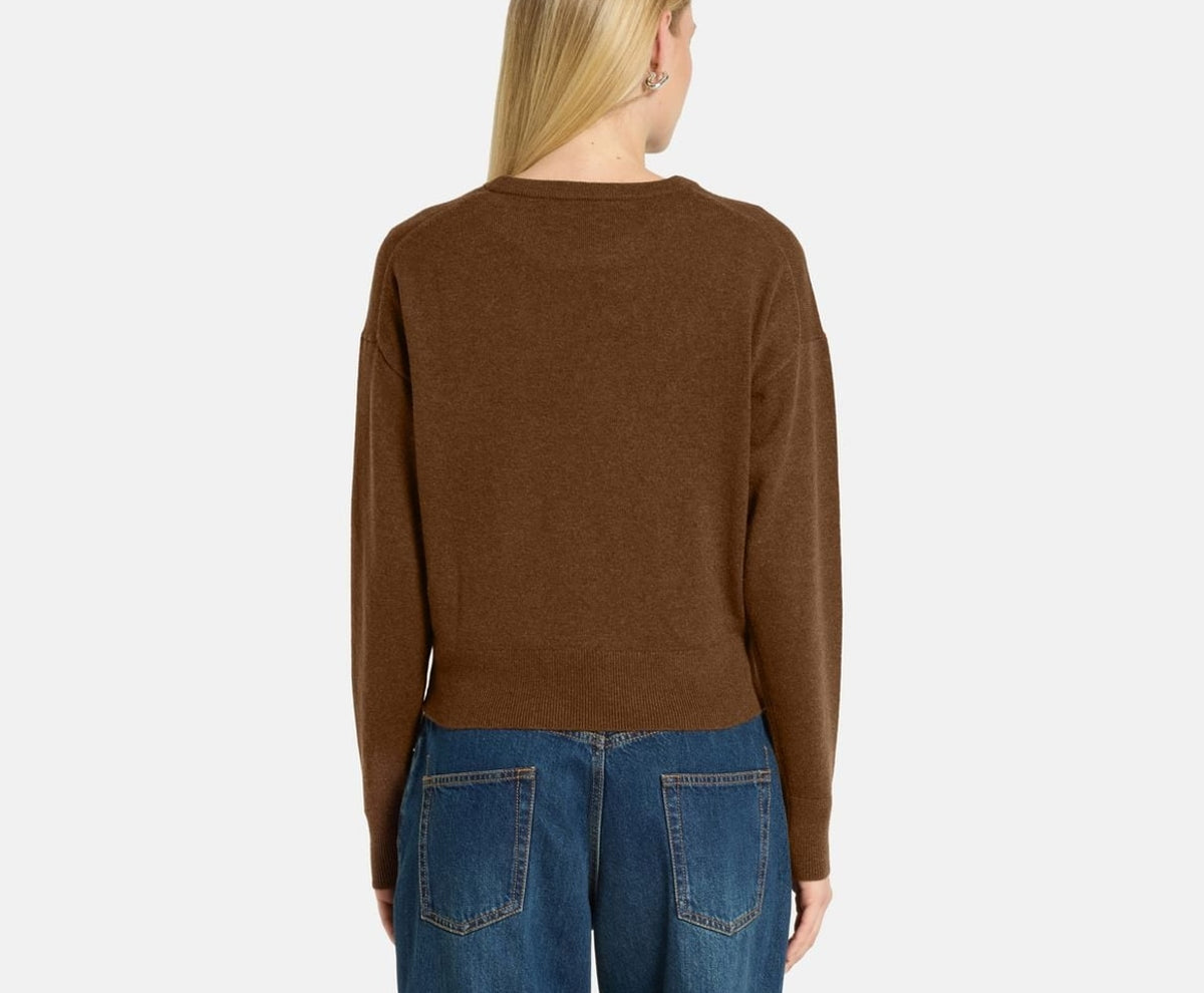 Calvin Klein Cashmere pullover Espresso Style Brown – hanorac – fotografia 4 din 5