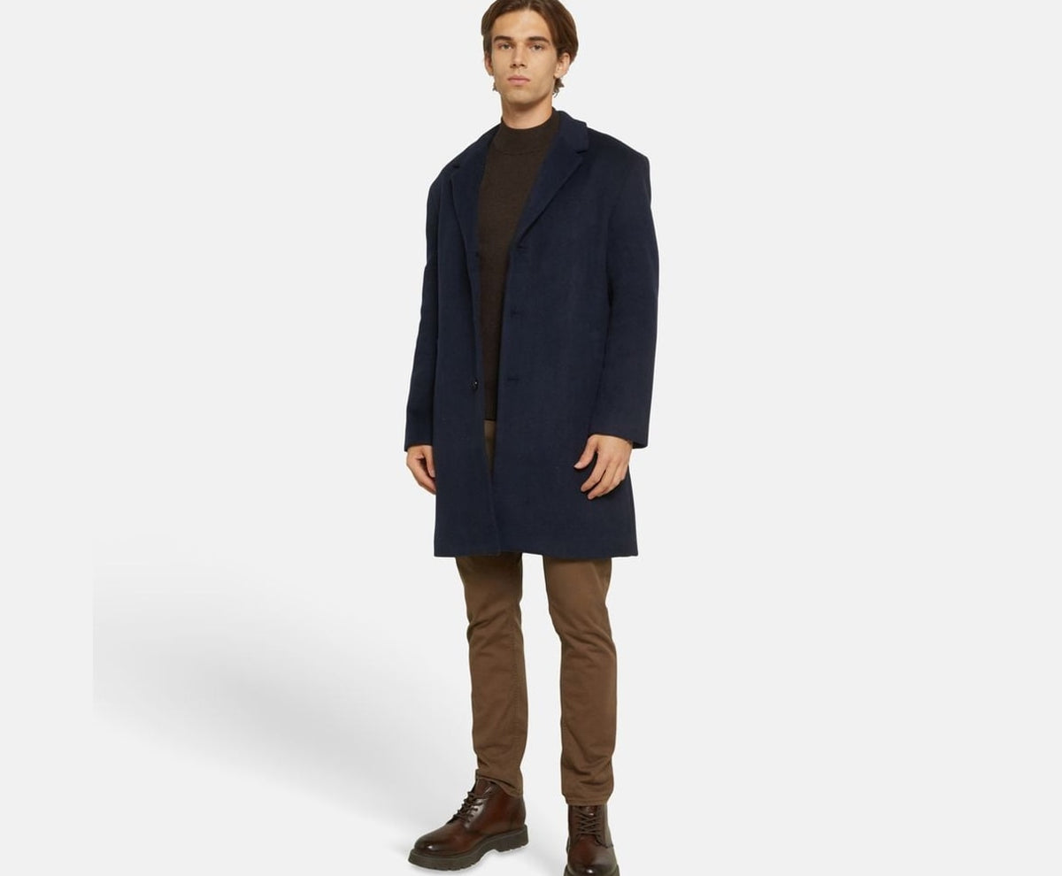 Calvin Klein Wool-blend coat Blue – kurtka – zdjęcie 6 z 6