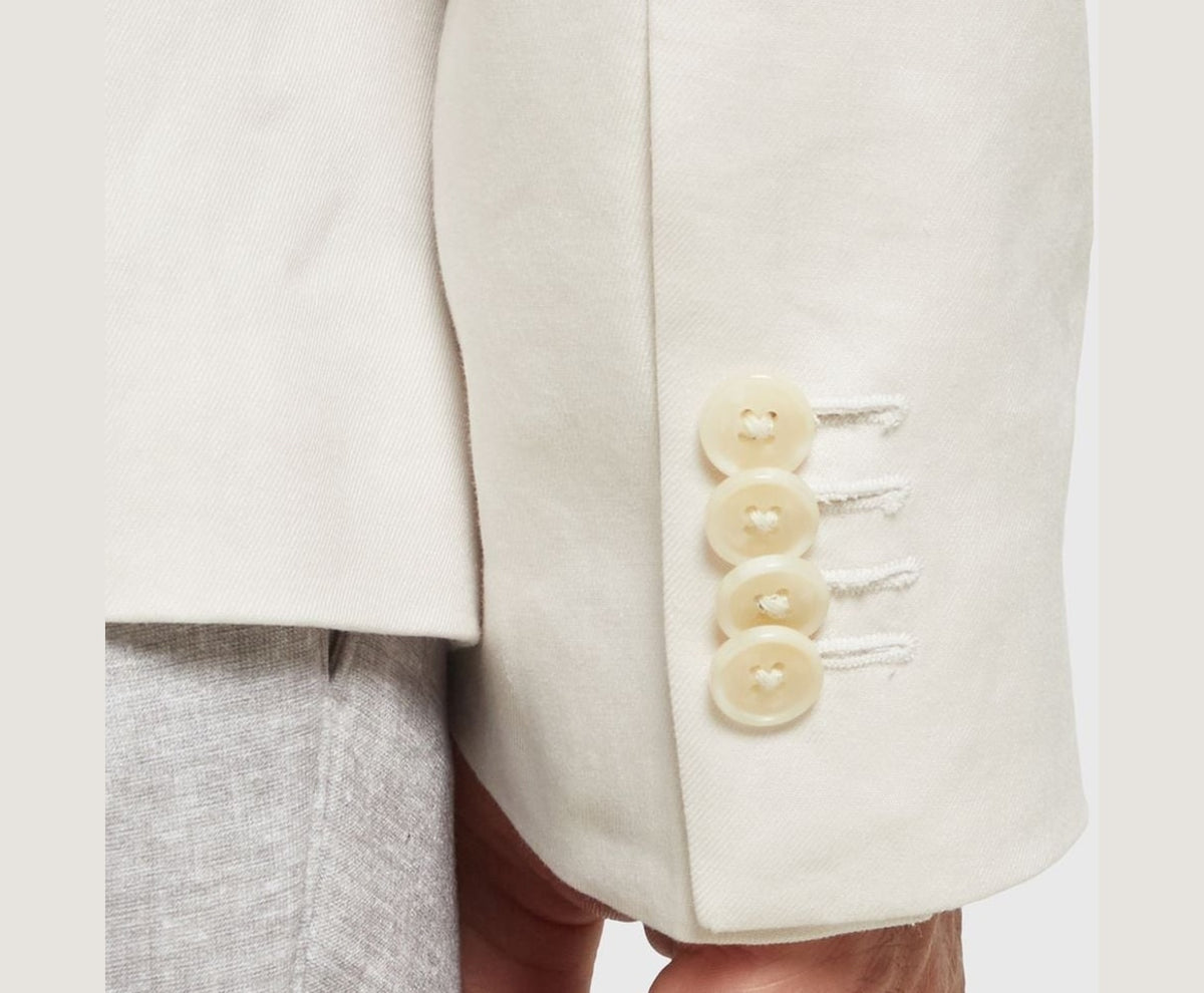 Calvin Klein Linen-blend suit jacket Ecru – giacca – foto 6 di 6