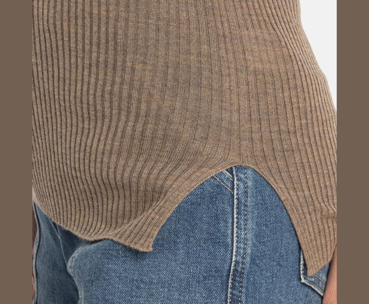 Calvin Klein Blouse Taupe – ing – fotó 3/5