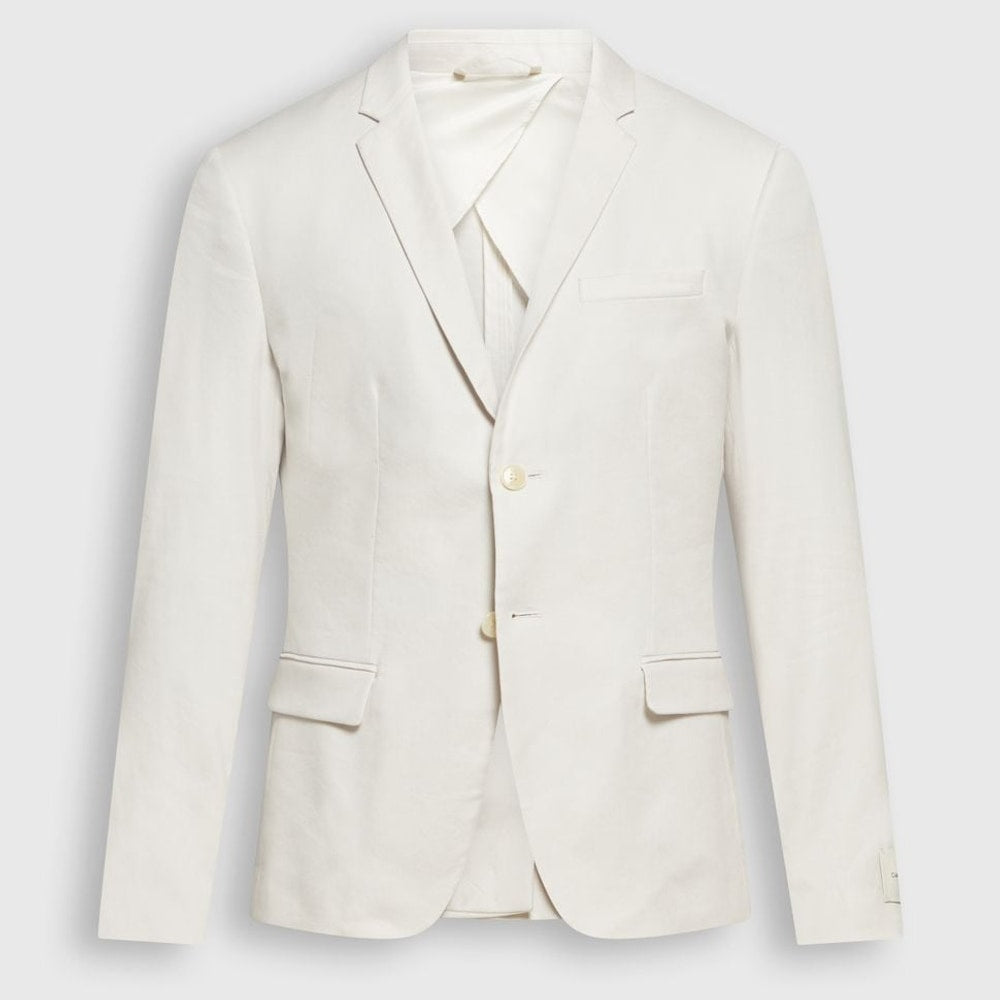 Calvin Klein Linen-blend suit jacket Ecru – яке