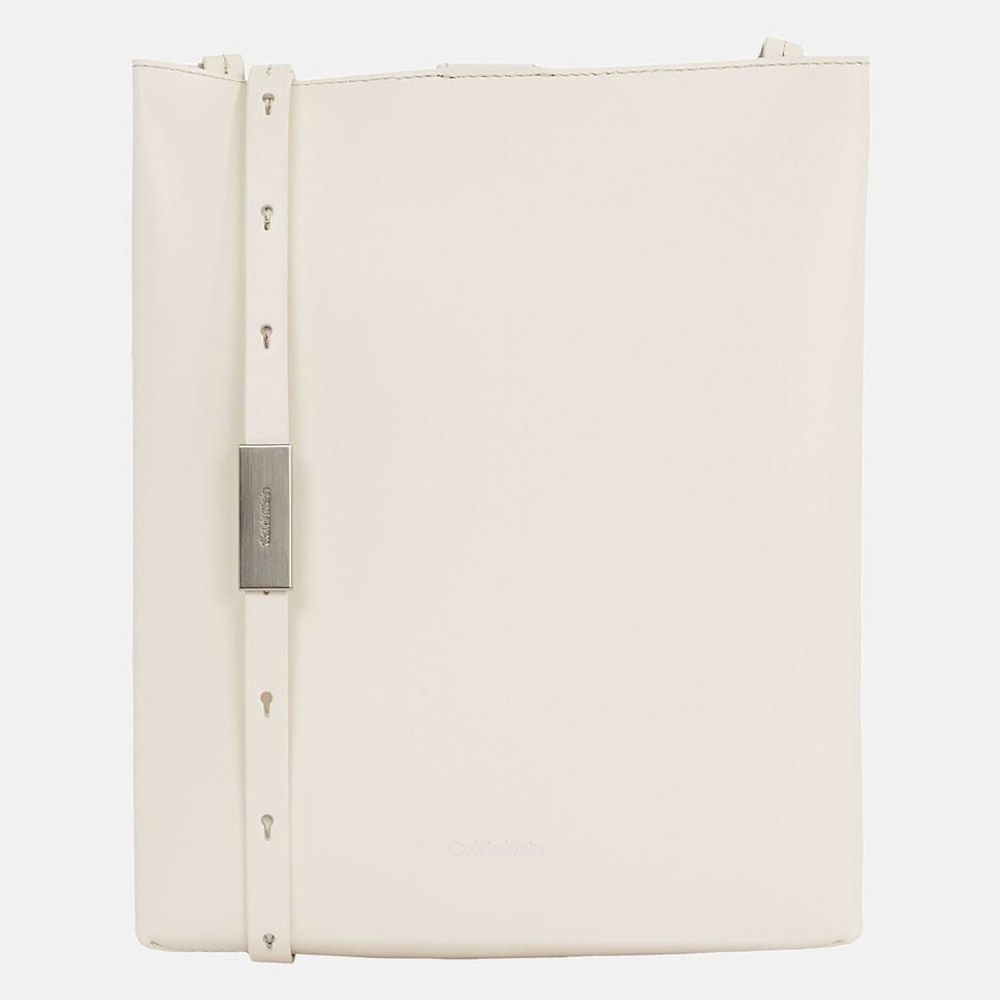 Calvin Klein Leather cross body bag White – táska, fehér