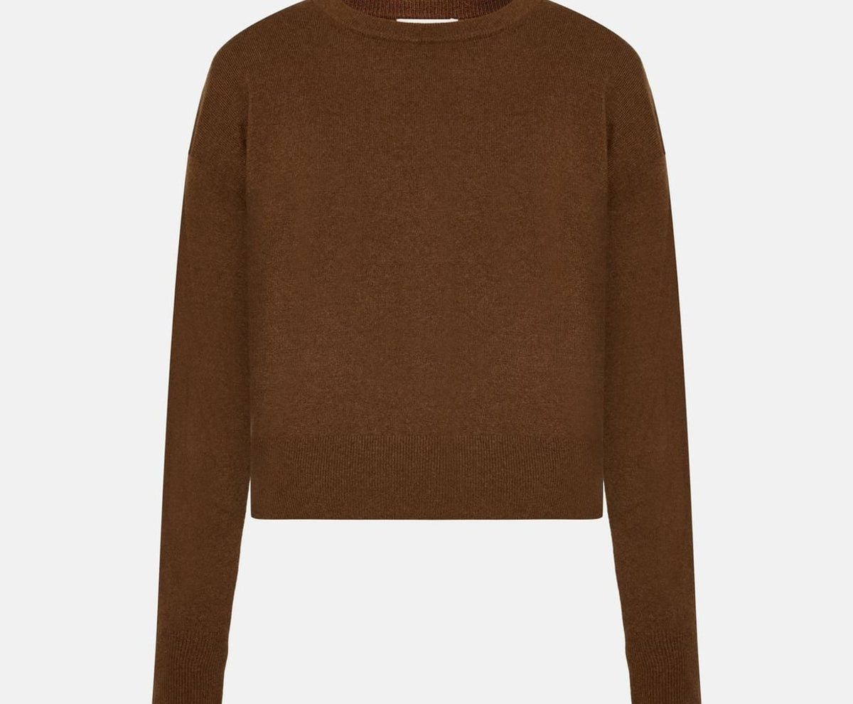 Calvin Klein Cashmere pullover Espresso Style Brown – hanorac, maro