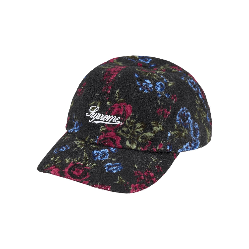 Supreme Floral Flannel 6-Panel Black – căciulă