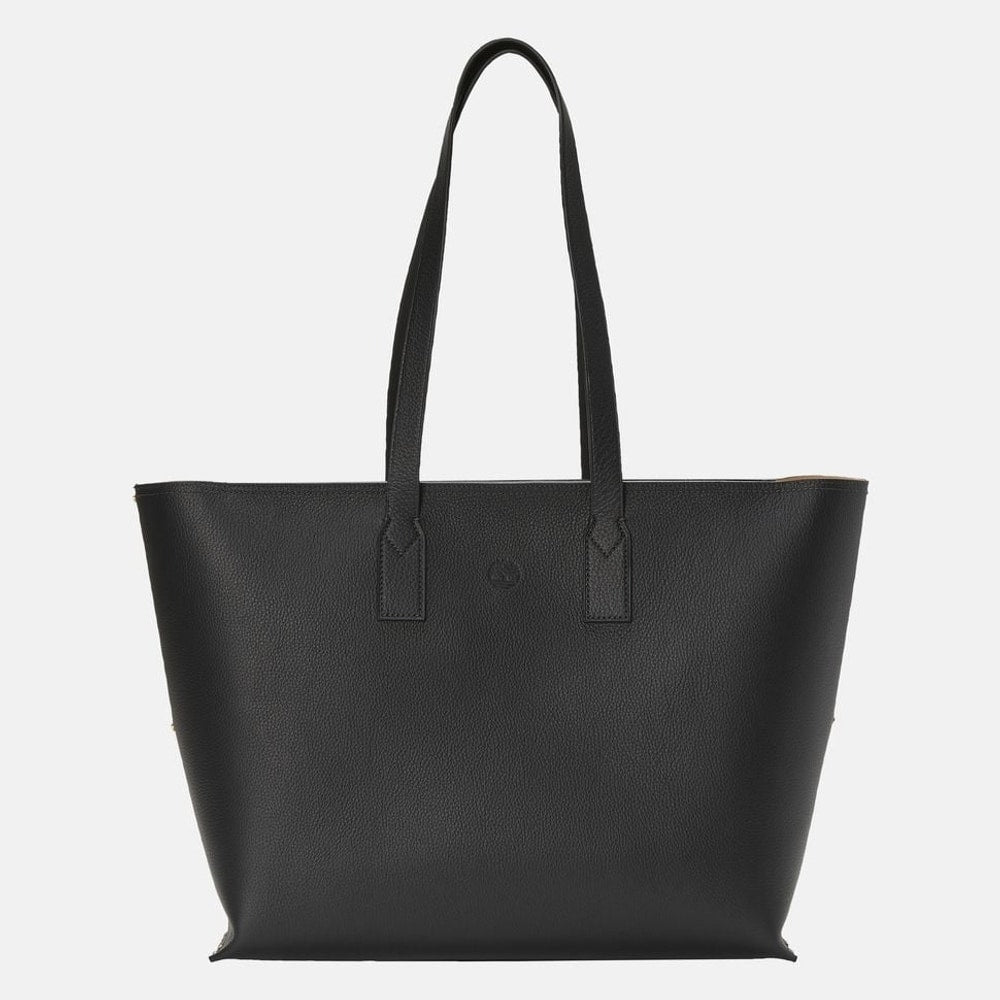 Timberland Leather tote bag Black – tas, zwart