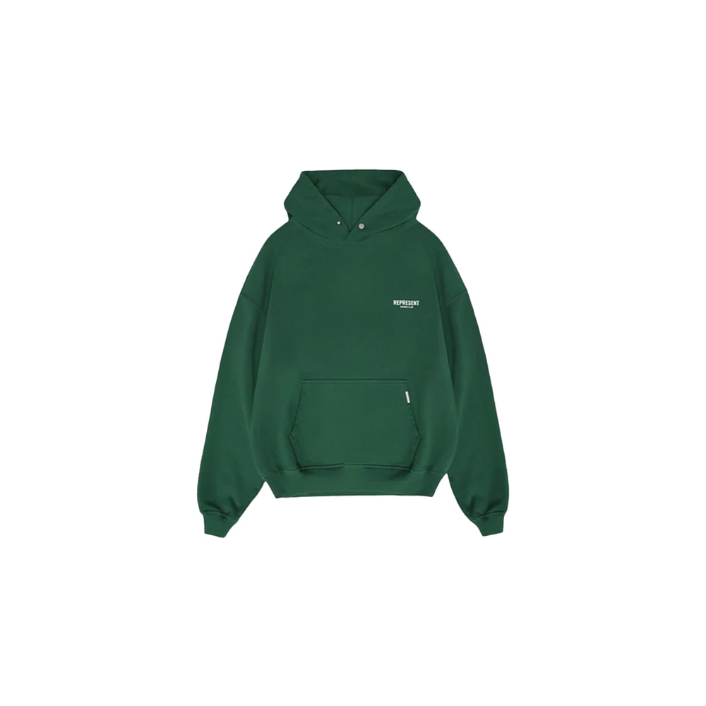 Represent Owner's Club Hoodie Racing Green/White – pulóver, zöld
