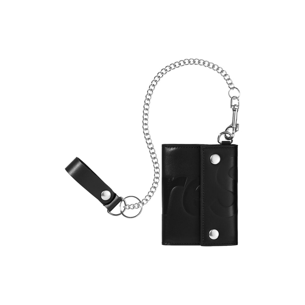 Supreme Leather Chain Wallet Black