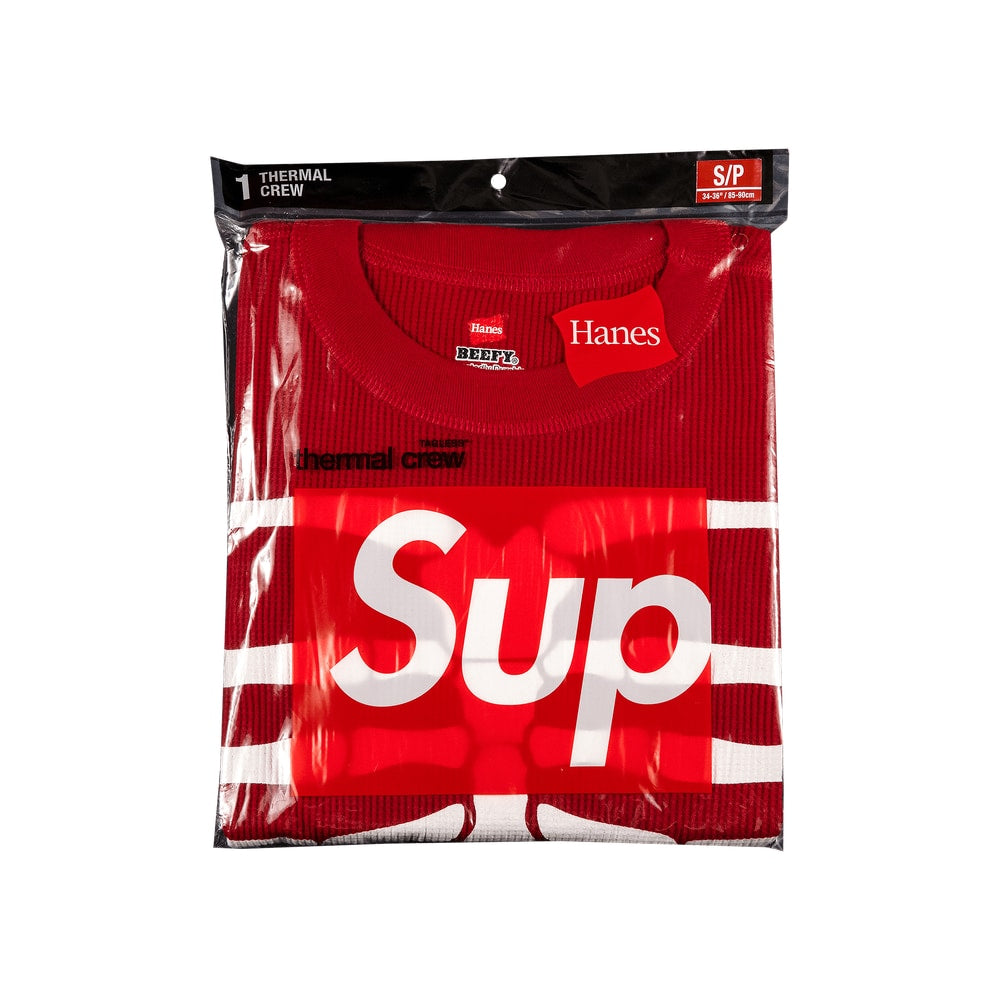 Supreme x Hanes Bones Thermal Crew (1 Pack) Red – kläder