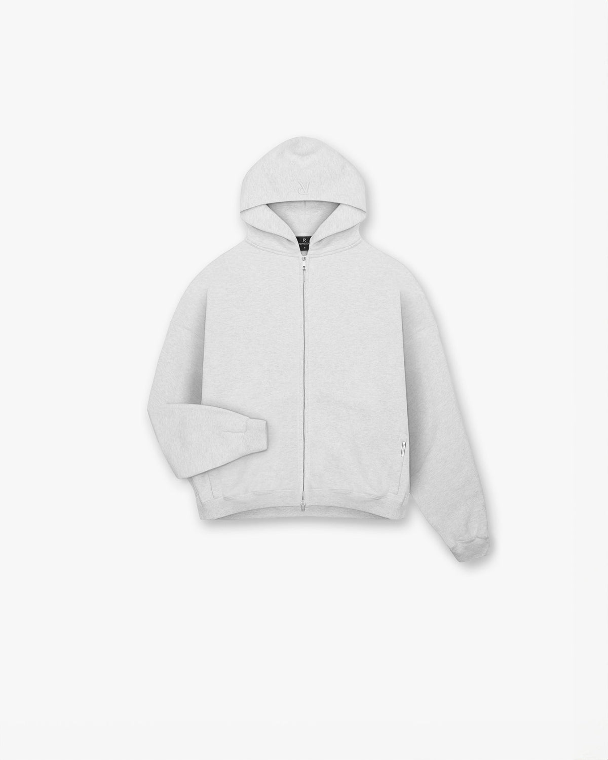 Represent Initial Boxy Zip Through Hoodie Ice Grey Marl – суичър