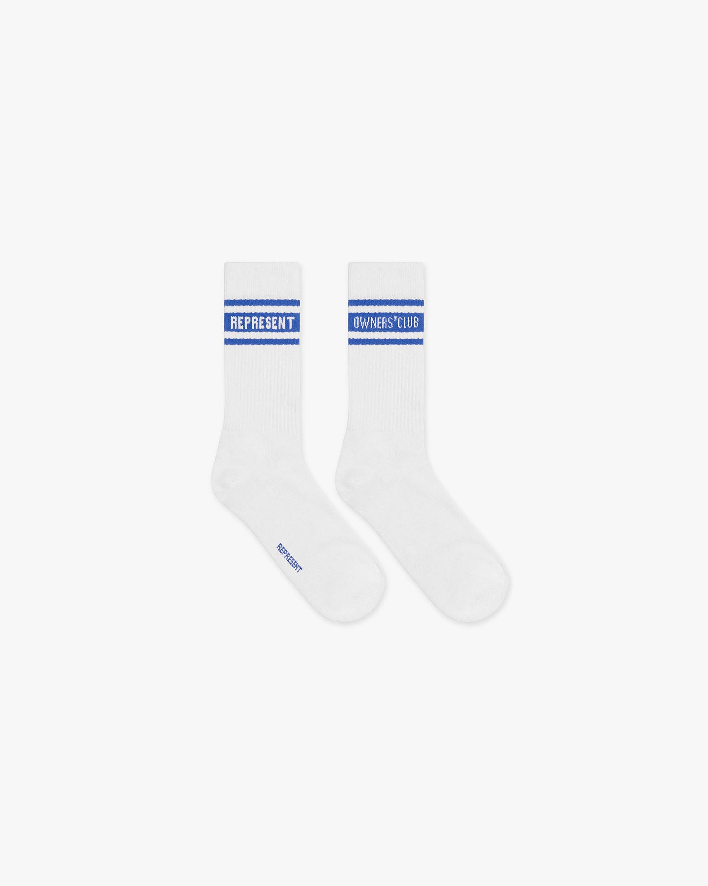 Represent Owners Club Socks Flat White Cobalt