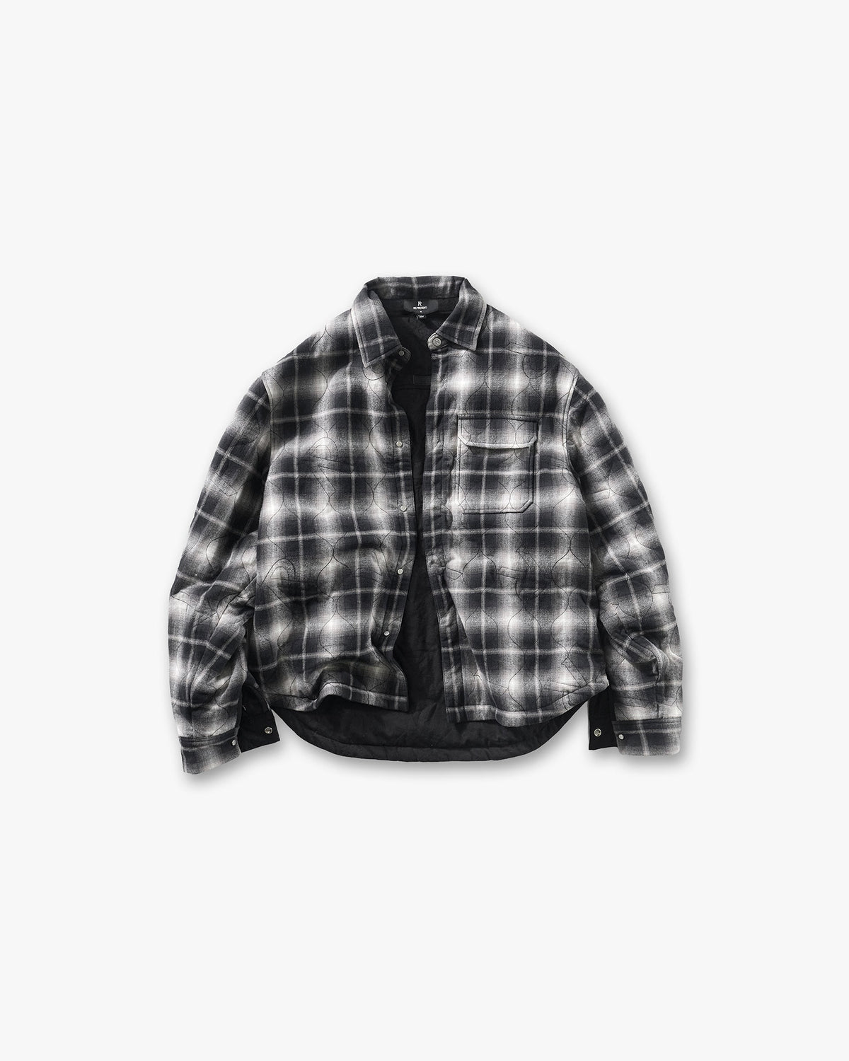 Represent Logo Quilted Shirt Black