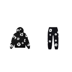 Denim Tears Cotton Wreath Sweatshirt + Sweatpants Black - SET