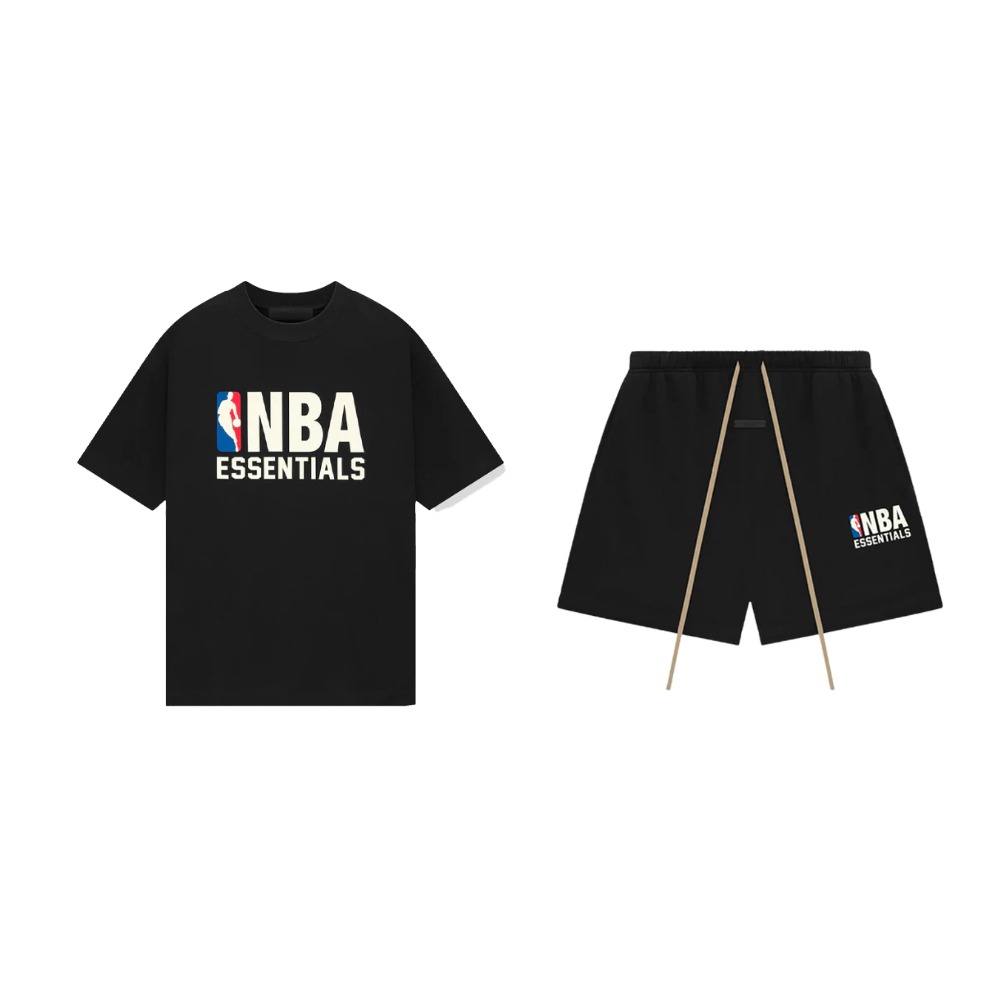 Fear of God Essentials NBA S24 T-Shirt Black + S24 NBA Shorts Black-Bundle-pikastore.cz-pikastore.cz