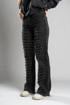Custom WMNS Distressed Black Jeans-Kalhoty-Custompantsprg-pikastore.cz