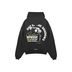 Represent Out Of The Shadows Hoodie Stained Black