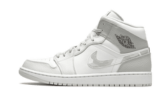 Nike Air Jordan 1 Mid SE GS Swoosh Logo - Gray Camo