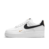 Nike Air Force 1 Low '07 Essential White Black Gold Mini Swoosh (Women's)