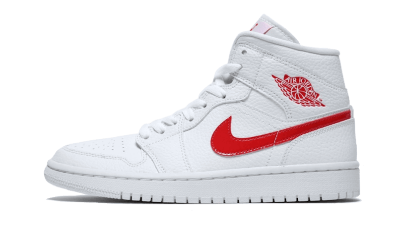 Nike Air Jordan 1 Mid White University Red-Air Jordan-pikastore.cz