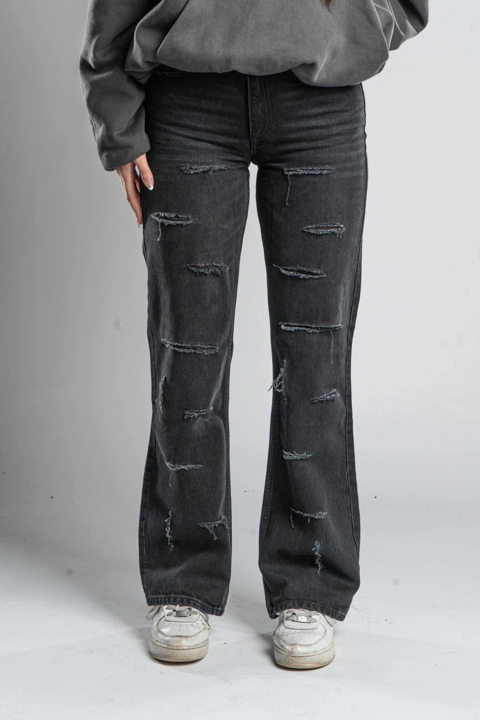 Custom WMNS Basic Distressed Jeans-Kalhoty-Custompantsprg-pikastore.cz