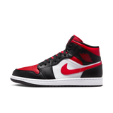 Nike Air Jordan 1 Mid White Black Red (2022)