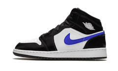 Nike Air Jordan 1 Mid Black Racer Blue White (GS)
