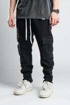 Custom Cargo Pants Black Jeans-Kalhoty-Custompantsprg-pikastore.cz
