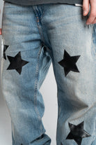 Custom Leather Star Jeans-Kalhoty-Custompantsprg-pikastore.cz