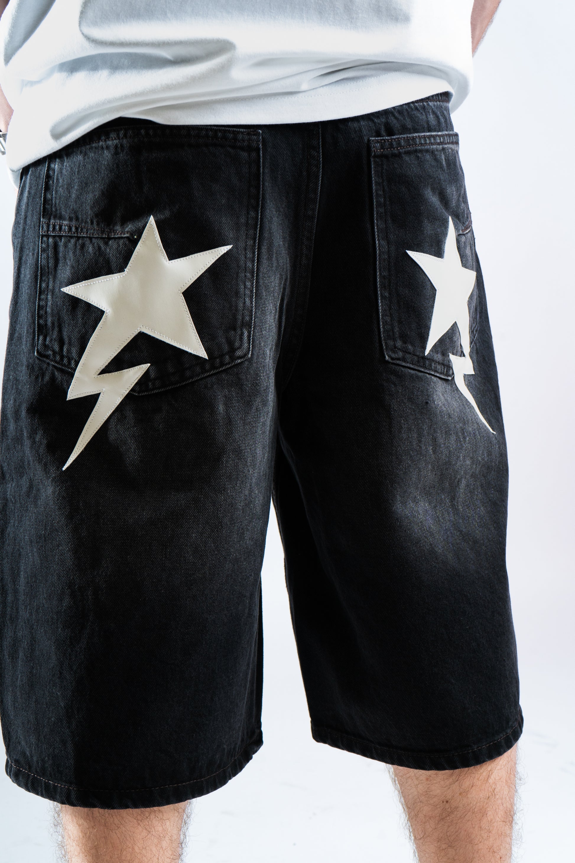 Custom Star Shorts Black v1-Kalhoty-Custompantsprg-pikastore.cz