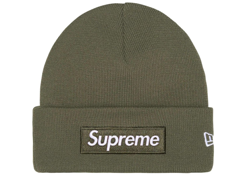 Supreme New Era Box Logo Beanie (FW25) Light Olive-Supreme-pikastore.cz